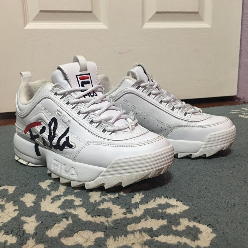White Fila Disruptor II’s - Picture 1 of 6